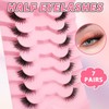 Cat Eye False Eyelashes, 7 Pairs Natural Curling Eye Makeup