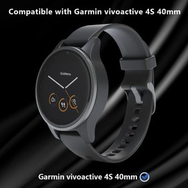 Cmiuubrer 3 Pack for Garmin Vivoactive 4S 40MM Screen Protector (no glass), Self-Healing, 3D Full Screen Coverage Soft Film, Anti Scratch HD Clear Screen Protector for Garmin Vivoactive 4S 40MM, Black