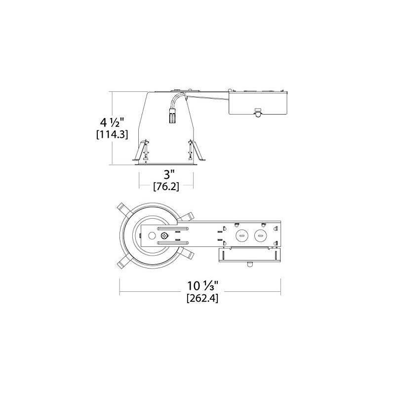 NICOR Lighting 3 inch LED Housing for Remodel Applications (13201AR-LED)