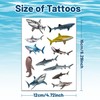 196PCS Shark Temporary Tattoos Stickers Shark Themed Party Favors Supplies