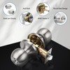 Knobonly 10 Pack Privacy Door Knobs Satin Nickel, Keyless Door