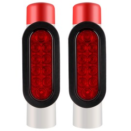 2Pcs Boat Trailer Post Guide-On LED Light Kit, IP67 Waterproof Boat Trailer Guide Pole Lights, 12V LED PVC Pipe Lights for Guide ons Post Sealed Submersible Oval Stop Turn Tail Brake Lights Set