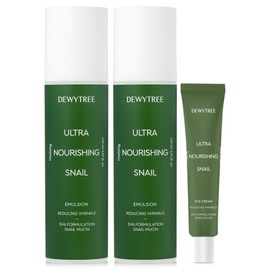 Dewytree Ultra Nourishing Snail Emulsion Lotion 150ml x 2 + Eye Cream / 듀이트리 울트라 너리싱 스네일 달팽이 에멀전 로션 150ml 2개 +아이크림