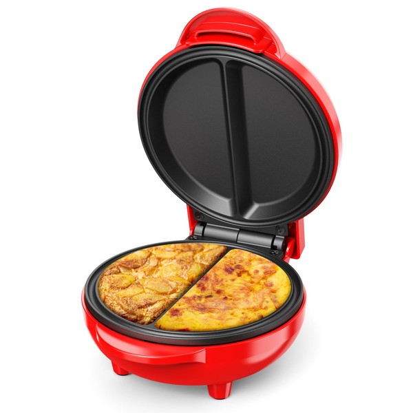 OSTBA Omelette Maker, 550W Electric Multi-cookers, Mini Omelette Maker Non Stick, Easy Clean, Compact Desgin, Red