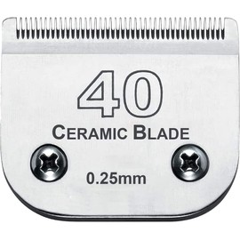 40# Skip Tooth Detachable Pet Clipper Replacement Blades Compatible with Andis Pet Clipper /Oster A5/Wahl KM Series Dog Clipper ,Ceramic Blade & Stainless Steel Blade