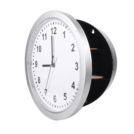 TOPINCN Safe Clock, Hidden Secret Wall Clock Safe Container Box Casual Clock for Money Hiding Jewellery Valuables Cash Storage 25 x 7 cm