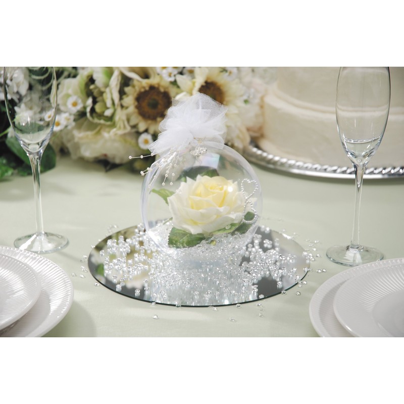 Darice 1105-89 Plastic Ball Ornament, 140mm, Clear