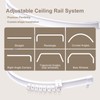 MaKefeile Room Divider Curtains & Flexible Bendable Tracks Set,Privacy Dividers