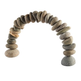 Rock Cairn Arch Sculpture Natural River Stone Arch Zen Garden Decor Statue Rocks Stacked,