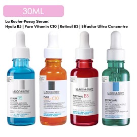 No Brand La Roche Posay Pure Vitamin C10 Serum  Anti-Wrinkle Antioxidant Serum with Pure Vitamin C for Aging Skin（Serum CICAPLAST B5 RETINOL B3 HYALU B5 EFFACLAR Serum NIACINAMIDE 10)30ML