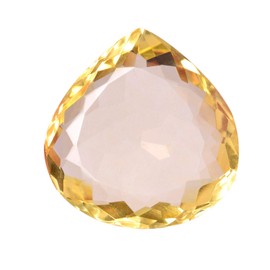Yellow Citrine 79.00 Ct Brazilian Citrine Faceted Pear Cut Yellow Citrine Loose Gemstone