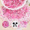 15000 Pcs Pink Resin Rhinestones for Crafting, Flatback 2-6 mm