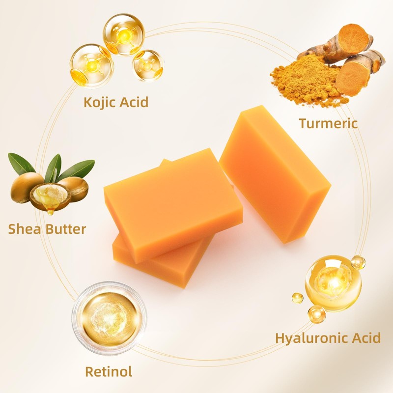 HOYEHOLA Kojic Acid Turmeric Soap Bar - Dark Spot Remover