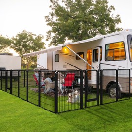 Yaheetech Dog Playpen, 40 inch 8 Panels Dog Pen for Indoor Heavy Duty Puppy Exercise Pen Metal Pet Fence for RV Camping/Yard/Garden