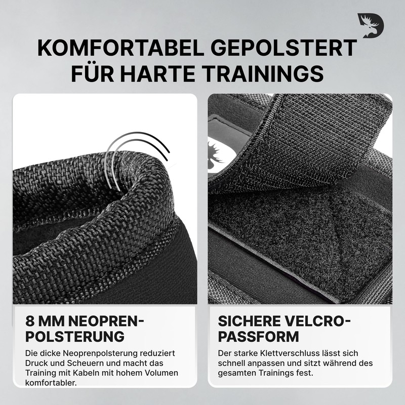 DMoose Fitness Foot Straps Cable Pull - Padded Gym Ankle
