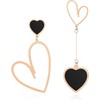 Titanium Stainless Steel Heart Dangle Earrings for Women Trendy, Gold/Silver/Rose