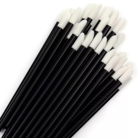 BOULTON Lip Brushes – 100pcs | Disposable Lip Wands | Disposable Lip Brushes Lipstick Applicator Wand Tool for Lips Eyes Concealer Makeup Beauty Toolkit | Lip Brush Disposable Lip Gloss Brush (Black)