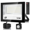 50 W LED Spotlight with Motion Sensor Outdoor, 5000 lm,