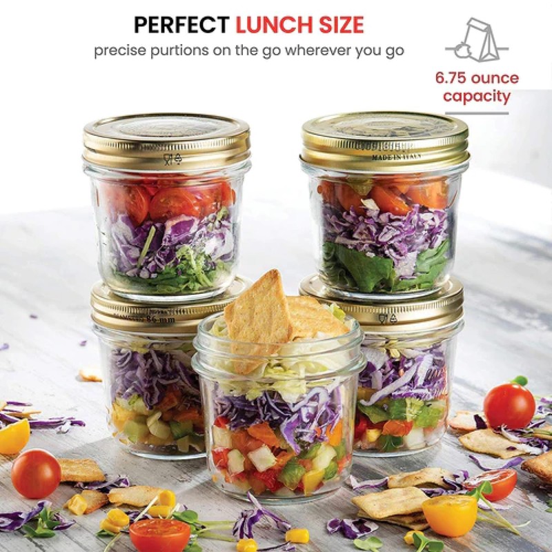 Bormioli Rocco Quattro Stagioni set of 4 Clear Airtight Mason