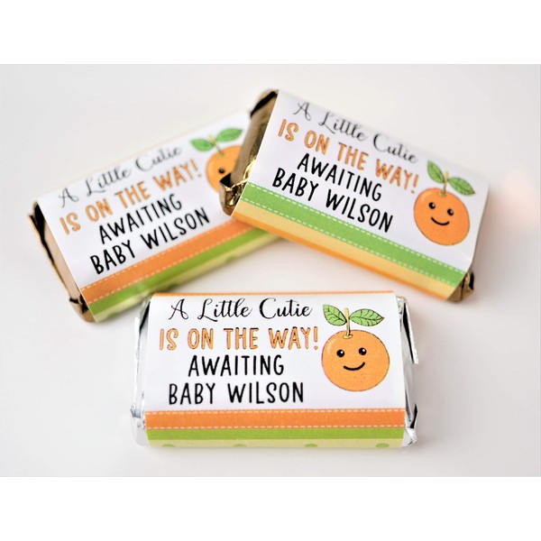 Personalized Little Cutie Theme Hershey Miniature Party Favor Labels, Cutie