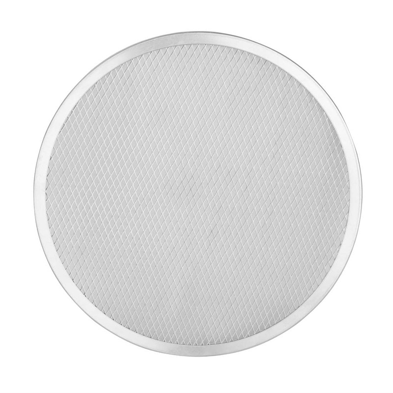 Vogue Aluminium Pizza Screen 30.5 cm/12 inch, Grey, Aluminium, Flat