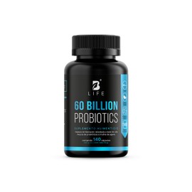 B Life Probióticos 60 Billones UFC | 140 Cápsulas | 3 Cepas De Probióticos | Liberación Retardada | Tecnología Patentada DRcaps | Adicionados Con Inul