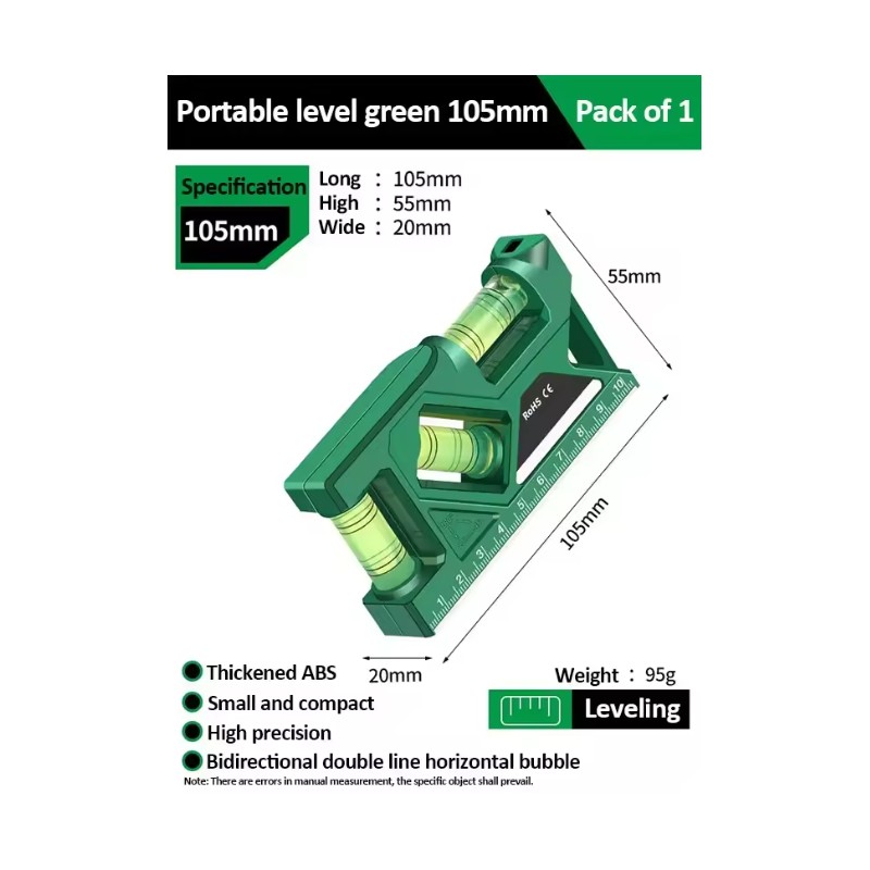 Mini Magnetic Pocket Level for Home & DIY – 3-Angle