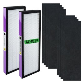 FLT4850PT HEPA Filter B Pet Compatible with Guardian AC4825, AC4850, AC4870, AC4900, AC4300, AP2200 Air Purifiers, 2 Pack H13 True HEPA Filters and 8 Pack Activated Carbon Pre-Filters, #FLT4825