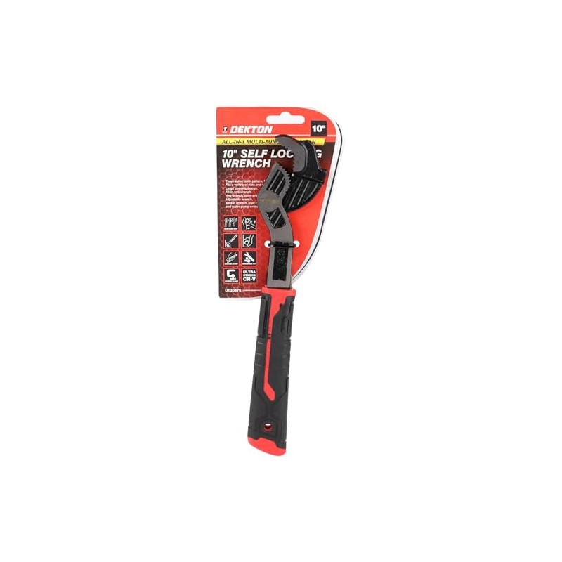 Dekton Sum Self Locking Wrench 10"-Three-Sided Tooth Pattern Coverage| Not