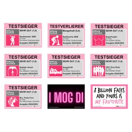 100 x Pink Version Test Winner Malle Sticker Set/Malle Sticker Set/Festival Sticker/Party Sticker/Sauf Sticker/Mallorca