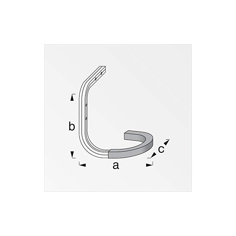 OrgaTech Bicycle Hook Wall Ceiling 150 x 150 mm Device