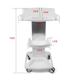 Salon Trolley Stand,Aluminum Alloy+ ABS Rolling Cart,Beauty Salon Storage Equipment Machine Organizer Stand for Beauty Sa-lon Machines Max Load 33Lb (White)