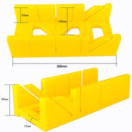 Wonglea Mitre Box 12 Inch,Miter Box with Ruler Scale, Preset Cutting Box with 45 Degree,135 Degree for Molding Trim, Durable Angle Box for Baseboard, Wainscoting,Crown Wall Frame Molding (Mitre Box)