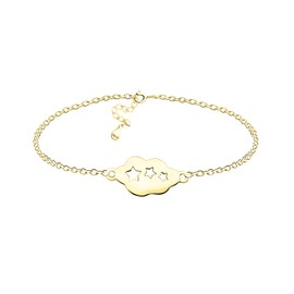 Sofia Milani - Women's Bracelet 925 Silver - Stars Clouds Pendant, Yellow Gold
