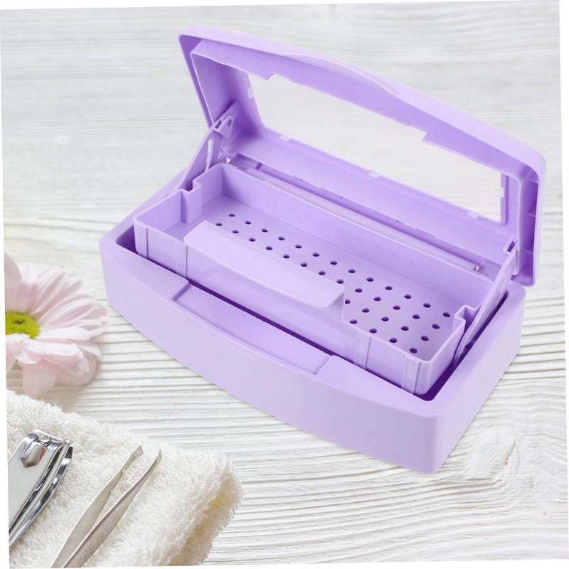 Beavorty Nail Art Tools Organizer Box Sterilizer Case for Nail