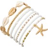 ChungLong0593 Bohemian seashell starfish beaded summer resort beach bracelet for