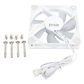 Hydraulic Bearing Case Fan 120mm PWM Intelligent Temperature Control 5V 1500RPM ARGB Case Cooler Fan for PC White