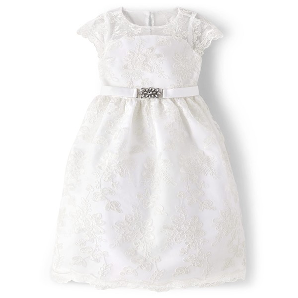 Gymboree,Girls,and Toddler Special Occasion Dress,6,White Lace