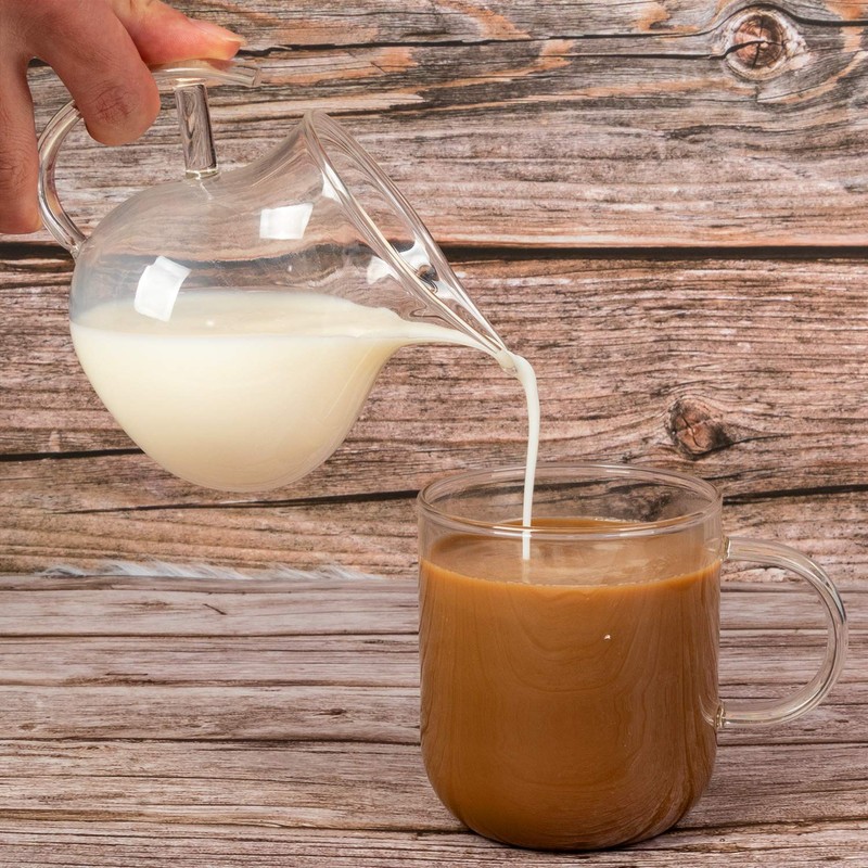 ELITEA Clear Glass Creamer Pitcher Milk Cream Tea Serving Pitcher