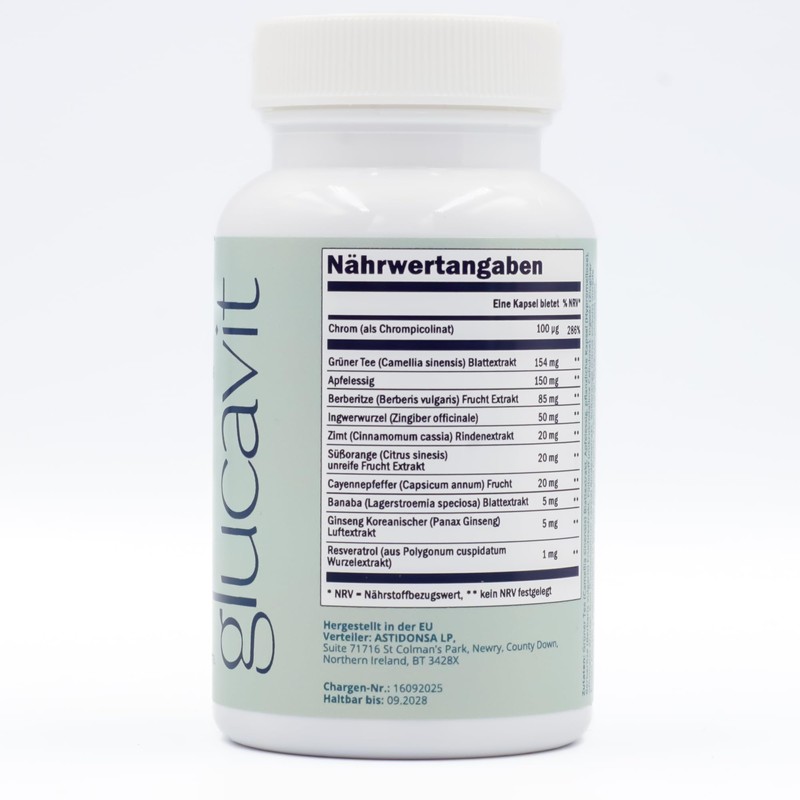 Glucavit Capsules - Dietary Supplement with 11 Essential Nutrients |