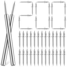 Operitacx 200pcs Double Sided Nails, Skirting Thread Seamless Nail, Double-Head Skirting Line Special Hidden Nails with 2pcs Nail, Specific Sleeve Tool for Baseboard Seamless Nails Non-Marking Nail