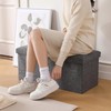 CUYOCA Storage Ottoman Bench Foldable Seat Footrest Shoe Bench End