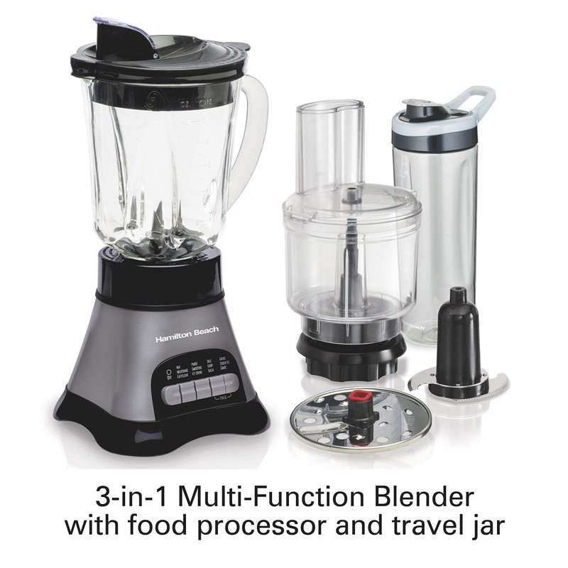 Hamilton Beach Blender and Food Processor Combo for Shakes &