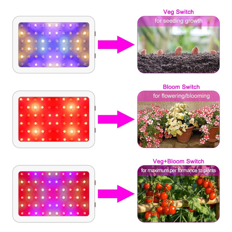 NAILGIRLS LED Grow Light, 600W Grow Lamp for Indoor Plants