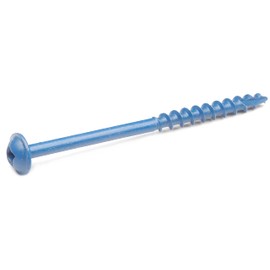 Pocket Hole Screws 25 PCS #8 x 2-1/2 Inch Wood Screws, Square Drive Washer Head Screws, Coarse Thread with Blue Coated for Outdoor, Indoor Use