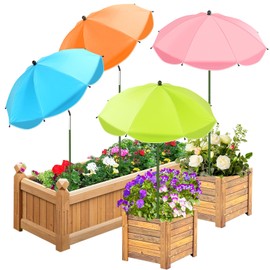 4 Pack Upgraded Plant Umbrellas for Outdoor Plants, 26" Larger Garden Plant Umbrella Shade with Adjustable Angle, 43.4" Higher Sun Shade for Plants, Potted Plant, Garden Beds