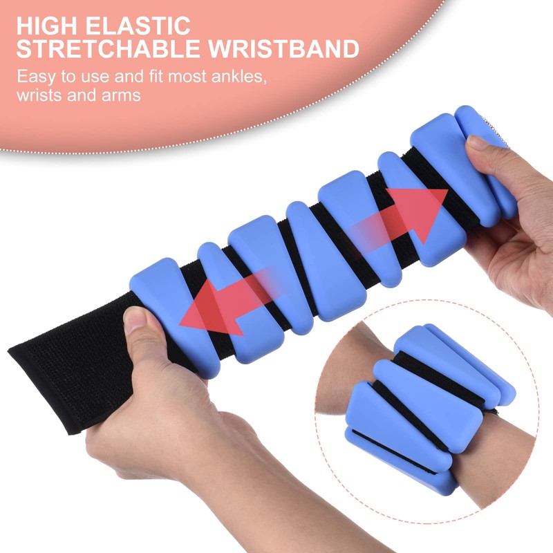 PATIKIL Adjustable Wrist Ankle Weights, 2lbs Total (1lb Each) Workout