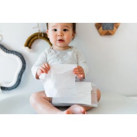 the buti-bag company butipod zip flexible wipes case dispenser with center zipper (4-pack, clear)