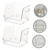 LABRIMP Storage Boxes Lids 2pcs Clear Stackable Storage Cubes Makeup