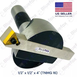 BLUEFOX TOOLS 2.5" Fly Cutter R8 Shank for Bridgeport Milling Machine + 1/2" X 4" Indexable